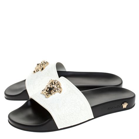 white versace slides men